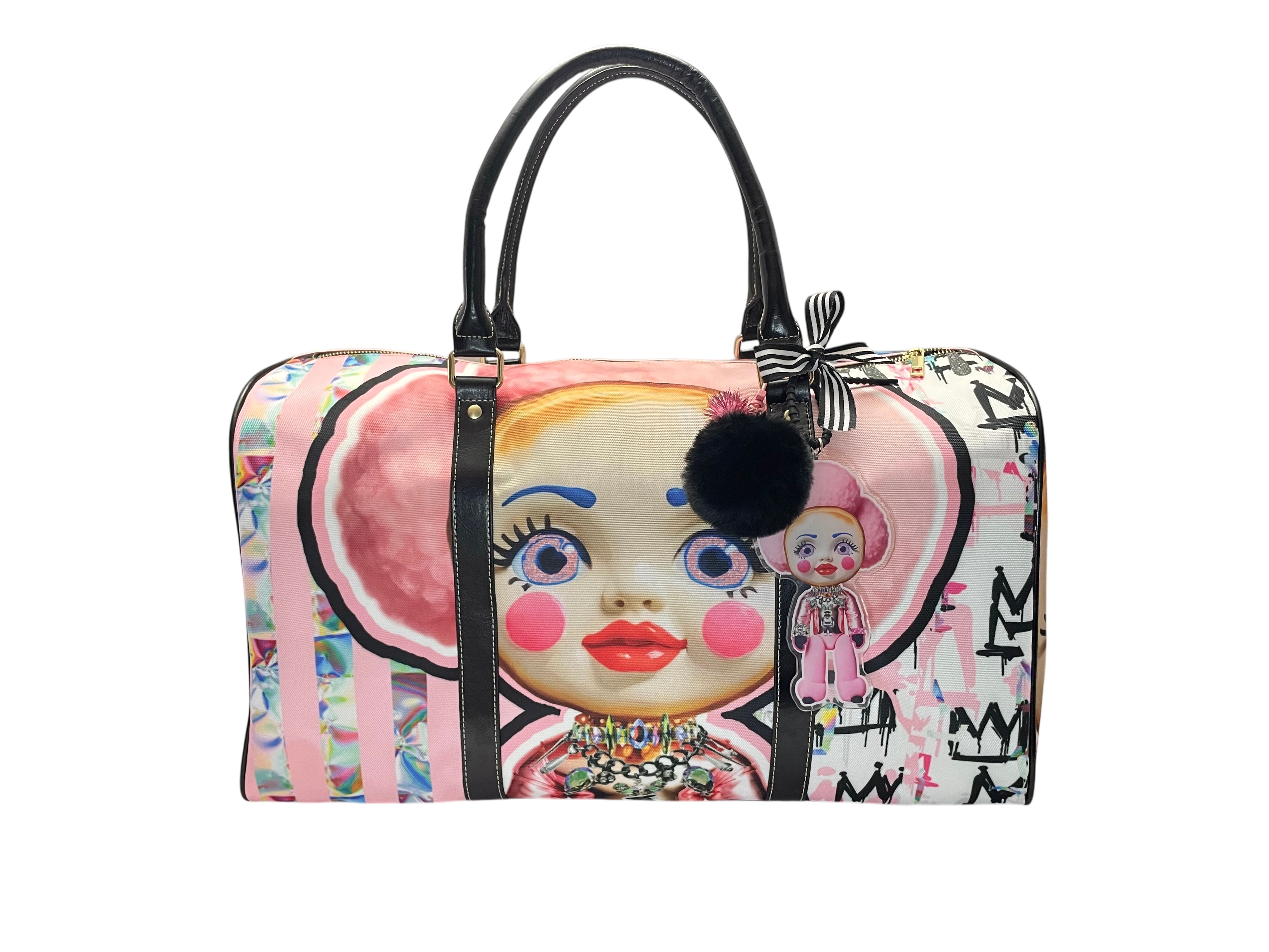 Pancake Poodle Duffle Bag W Decor Tags image 0