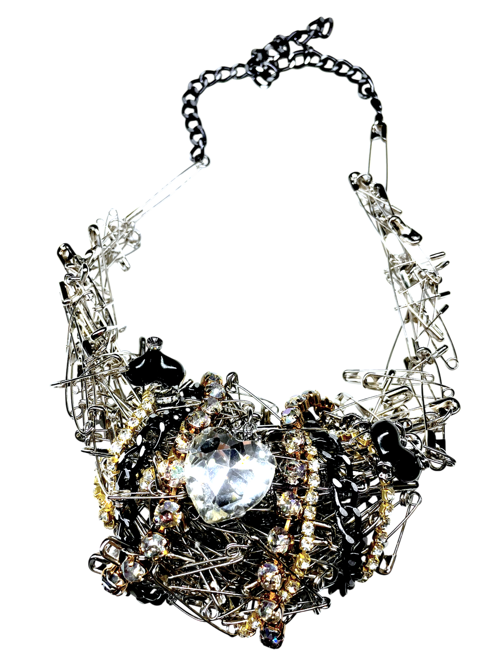 Real Safety Pin Necklace image 1