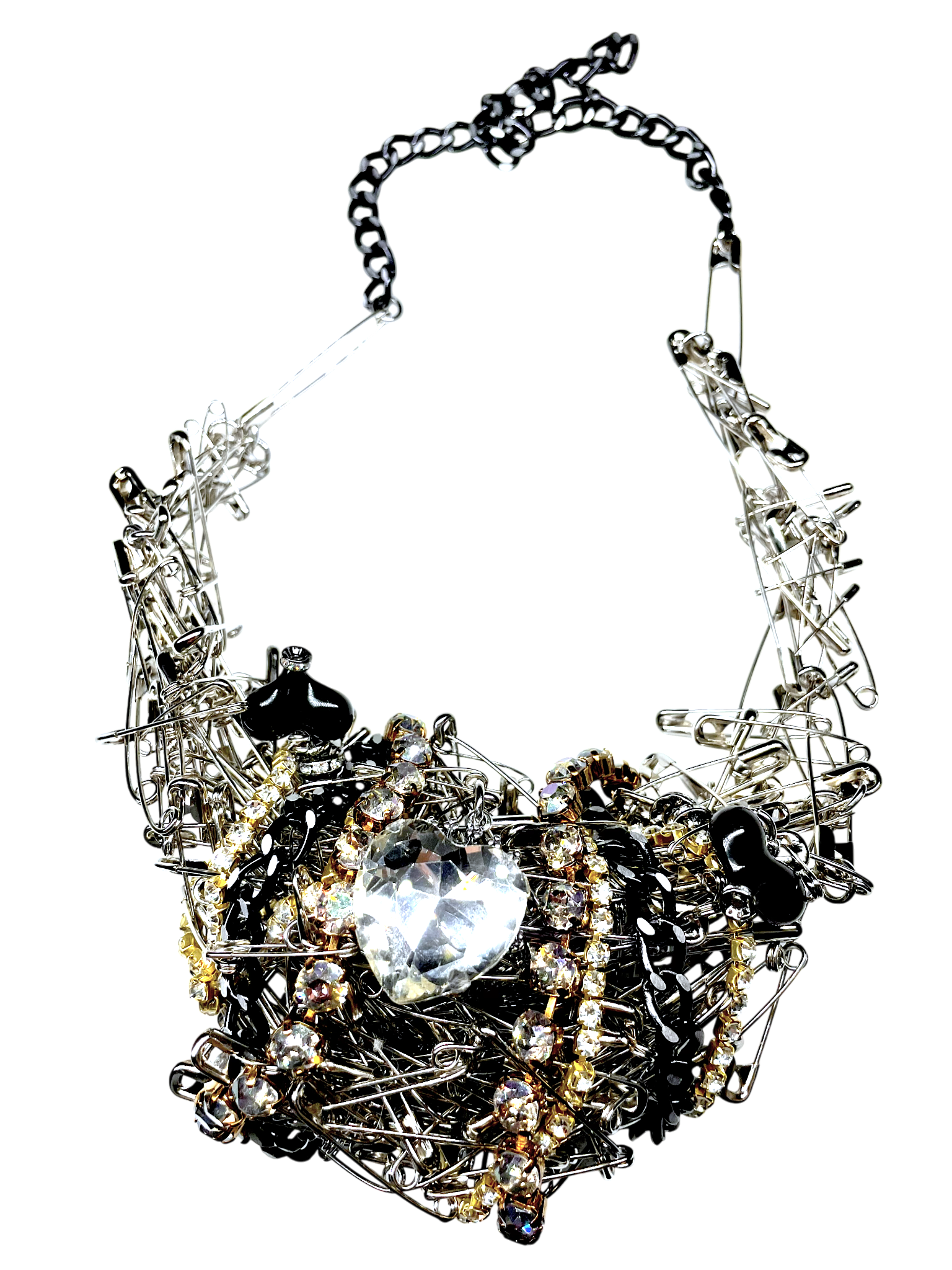 Real Safety Pin Necklace image 1
