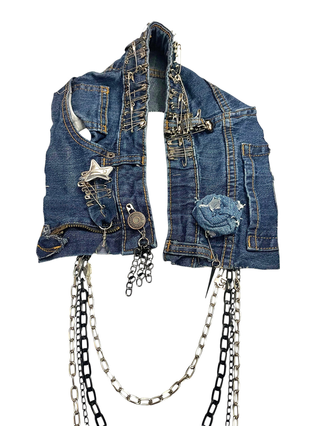 Upcycled Jean Necklace image 2