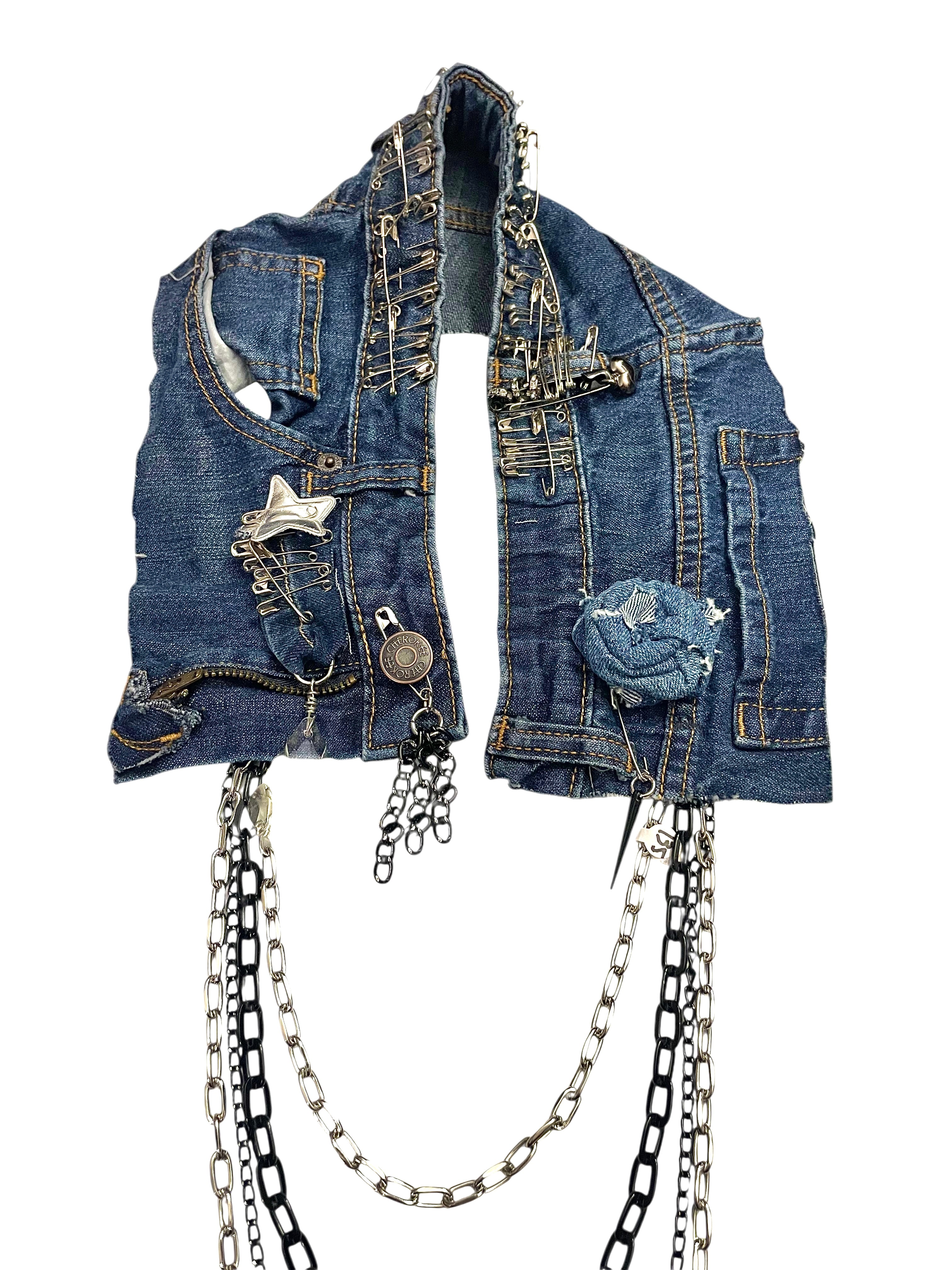 Upcycled Jean Necklace image 2