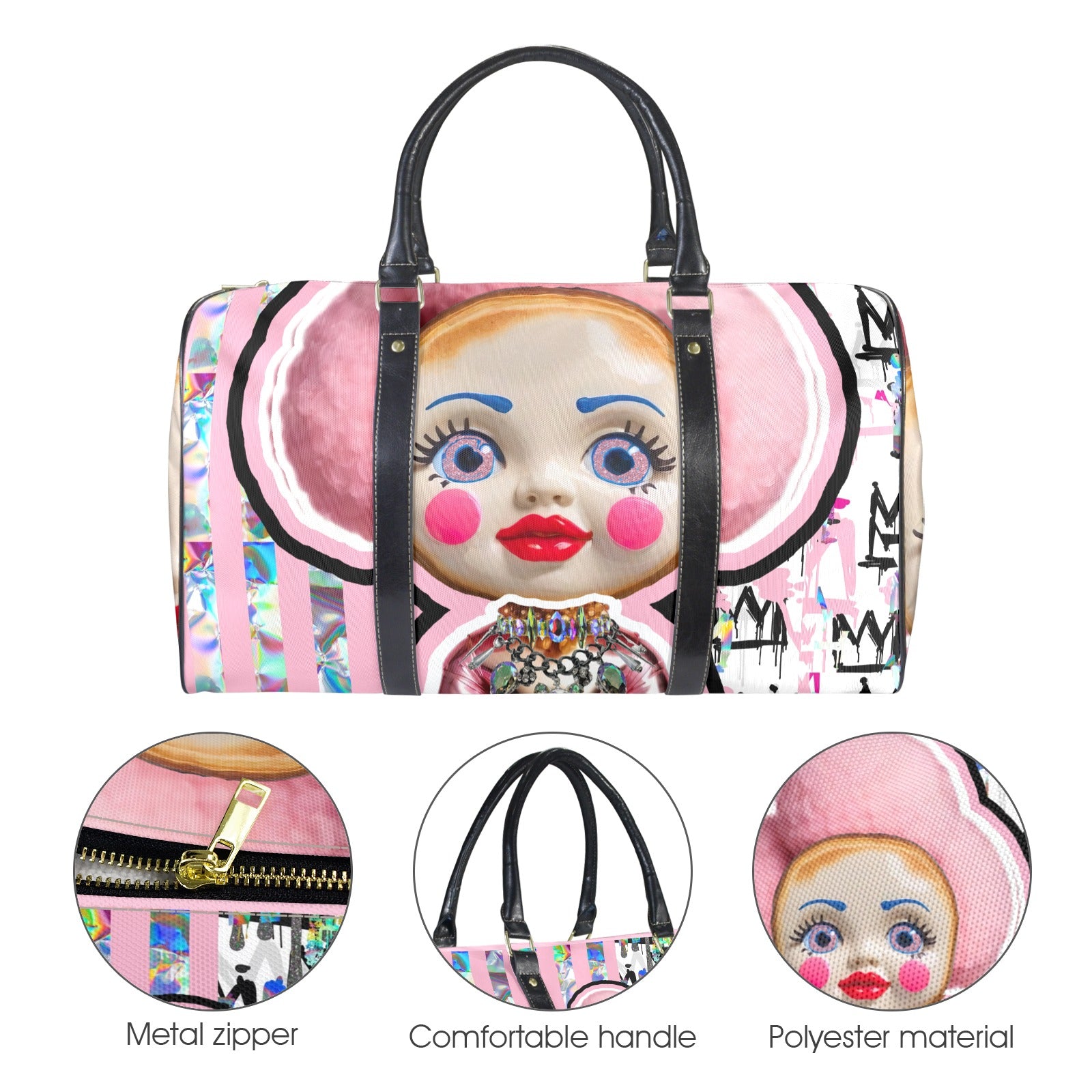 Pancake Poodle Duffle Bag NO Luggage Tags image 1