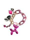 Hot Pink Balloon Dog Charm Bracelet  image 0