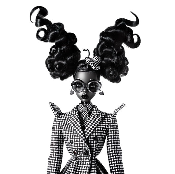 8x10 Vauje Black Barbie Art Print  1