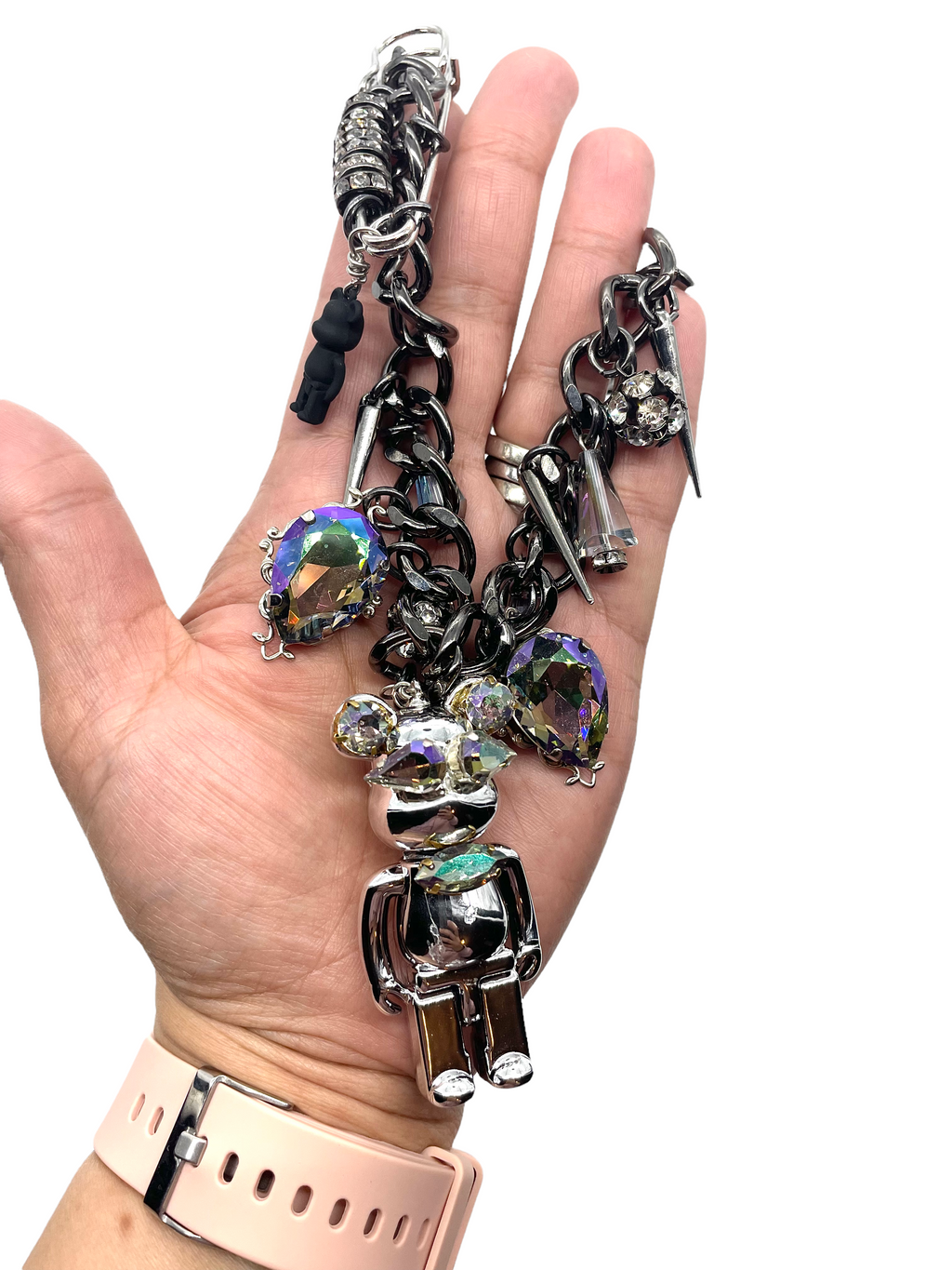 Silver Chrome Bear Necklace image 2