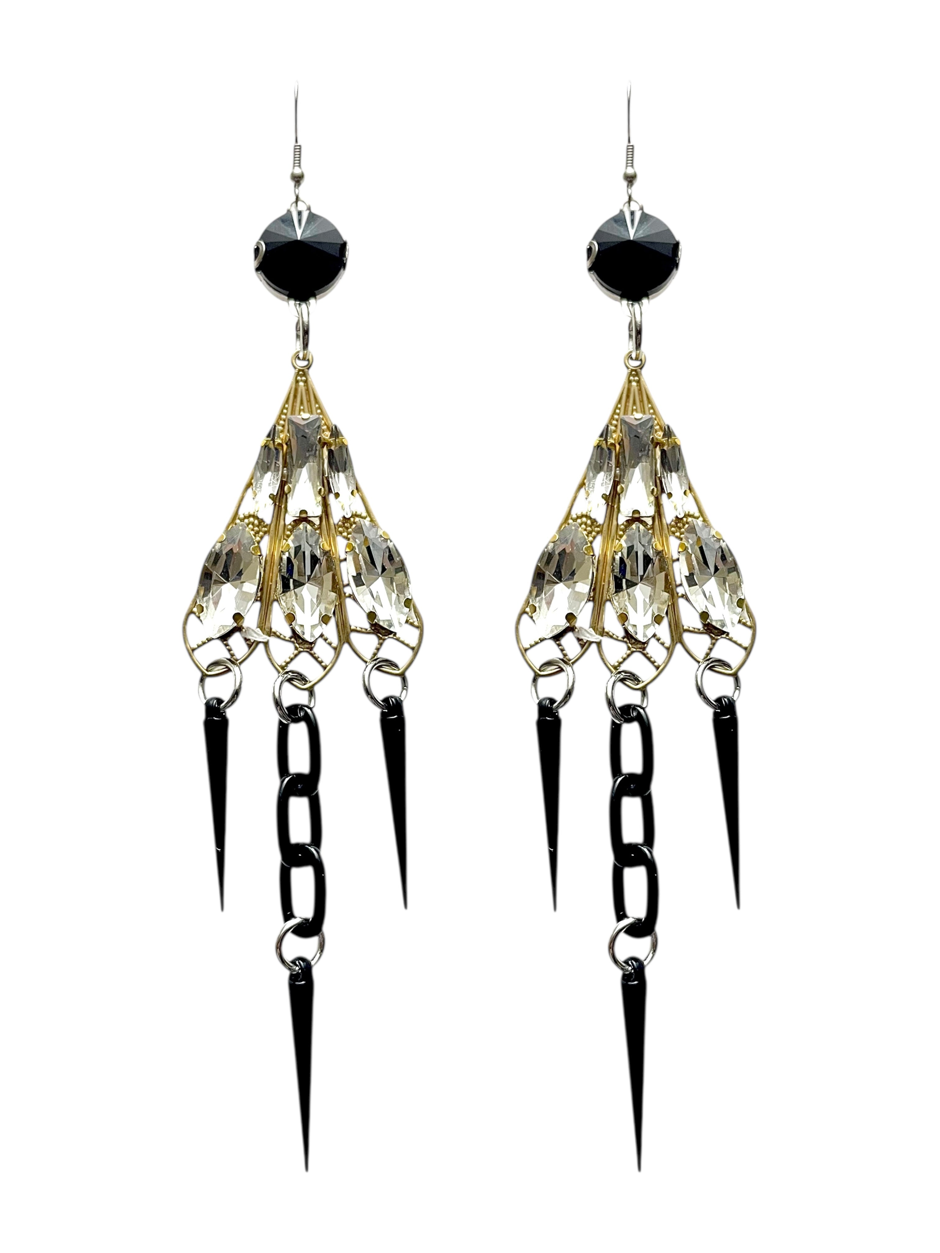 Fan and Chain Earrings image 0