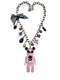 Light Pink and Black Bear Necklace image 0