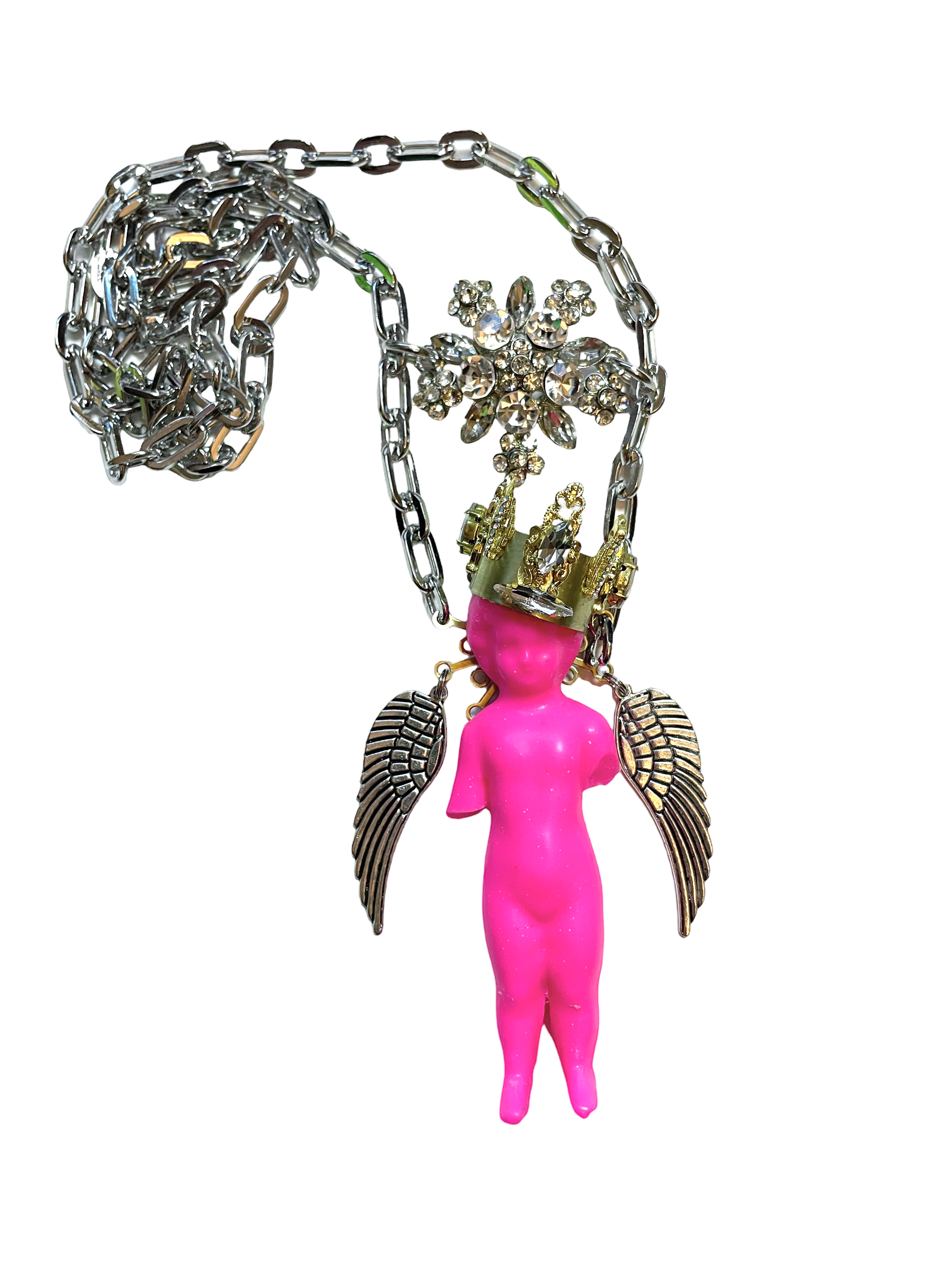 Neon Pink Crowned Angel image 0