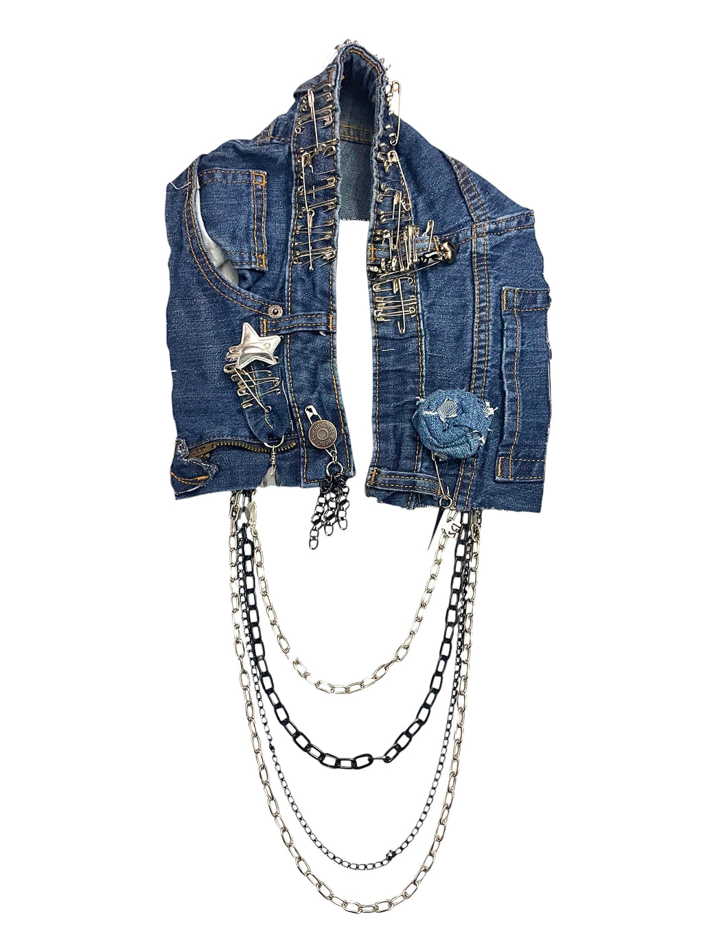 Upcycled Jean Necklace image 0