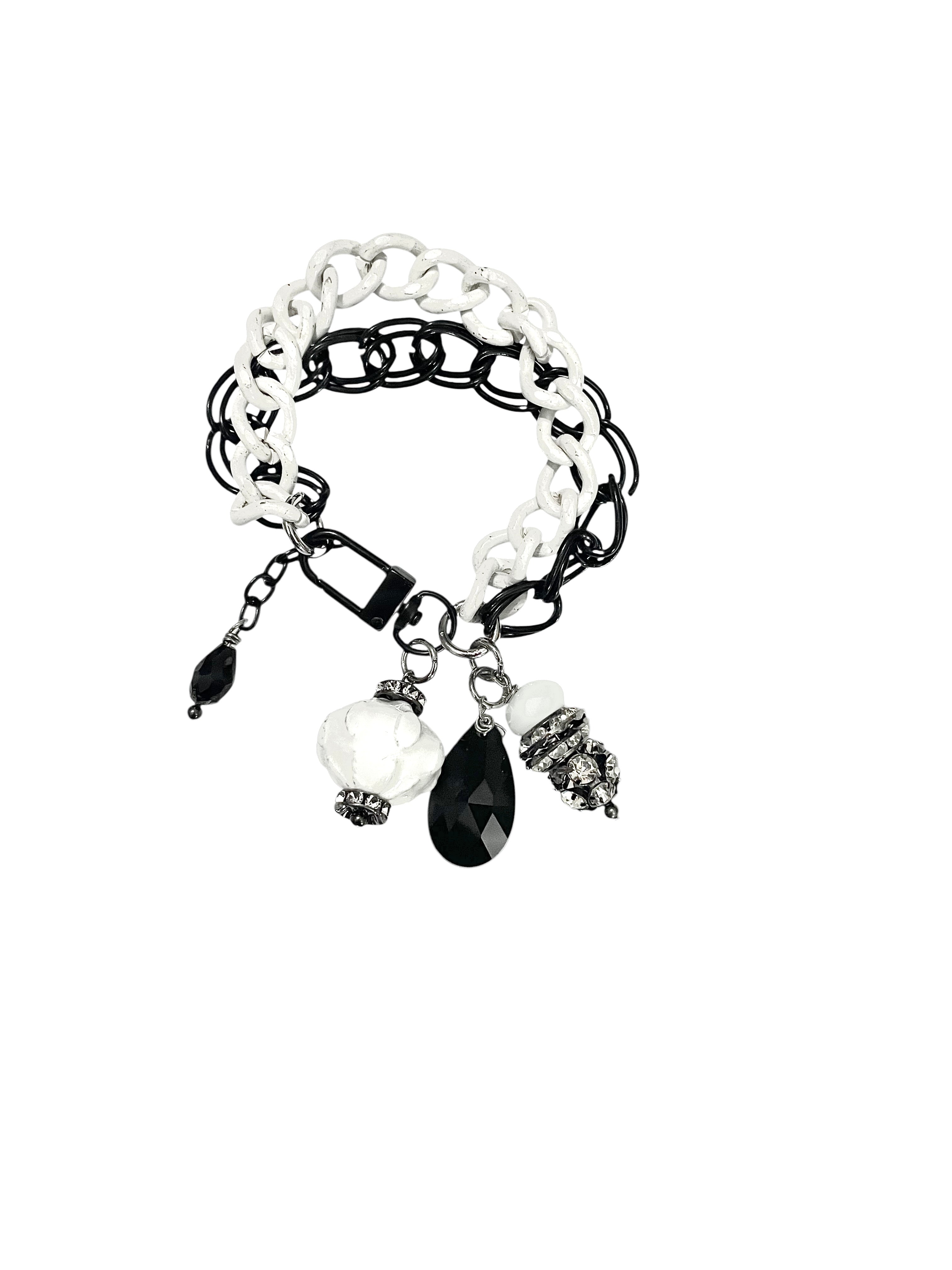 Black and White Drop Bracelet image 0