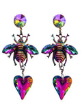 Rainbow Iridescent Bees and Hearts image 0