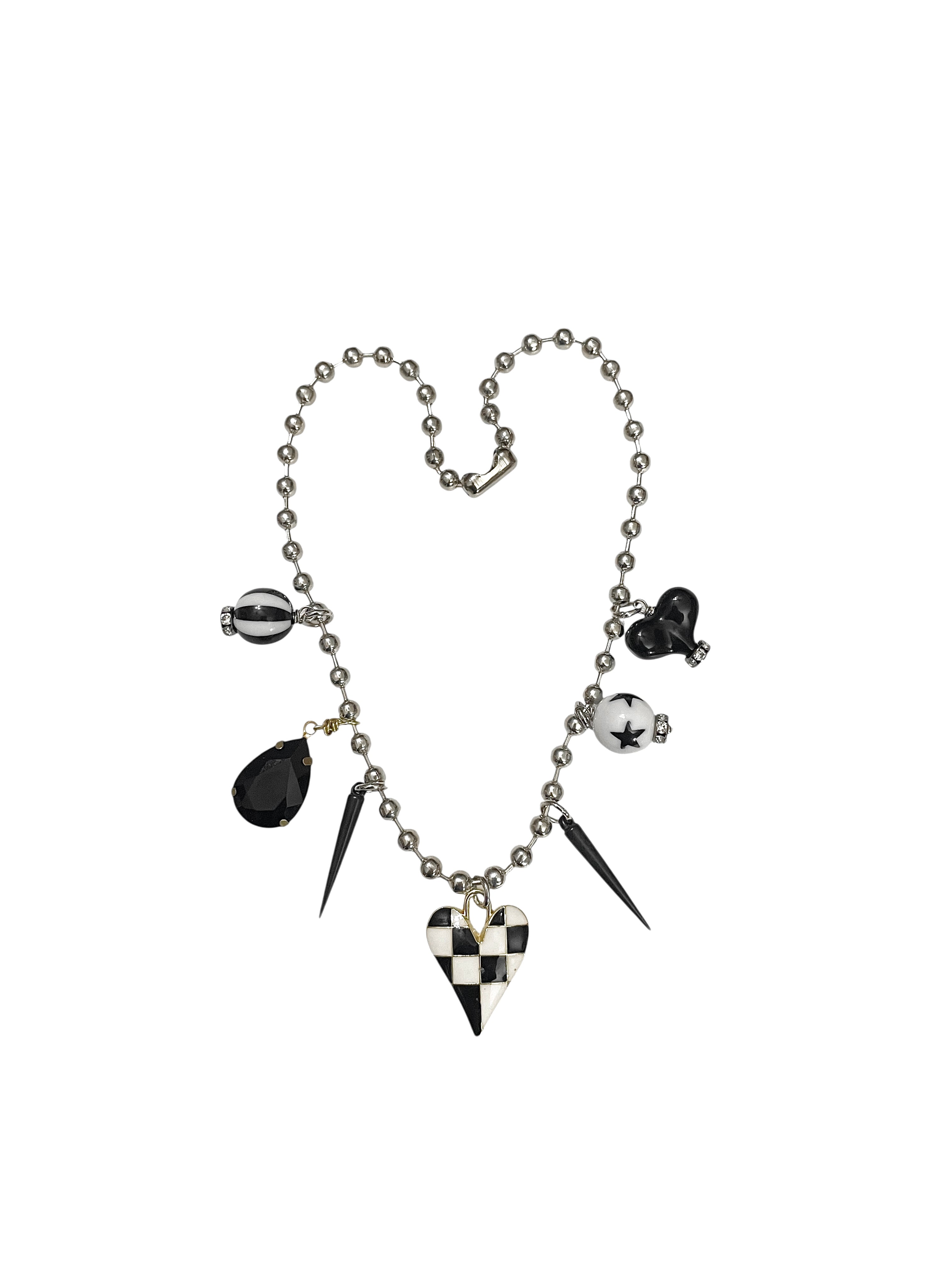 Checkered Heart Necklace image 0