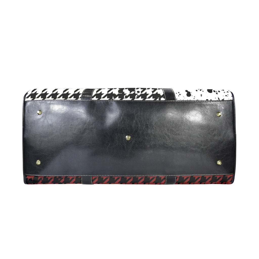 Houndstooth and Bear Duffle Travel Bag image 3