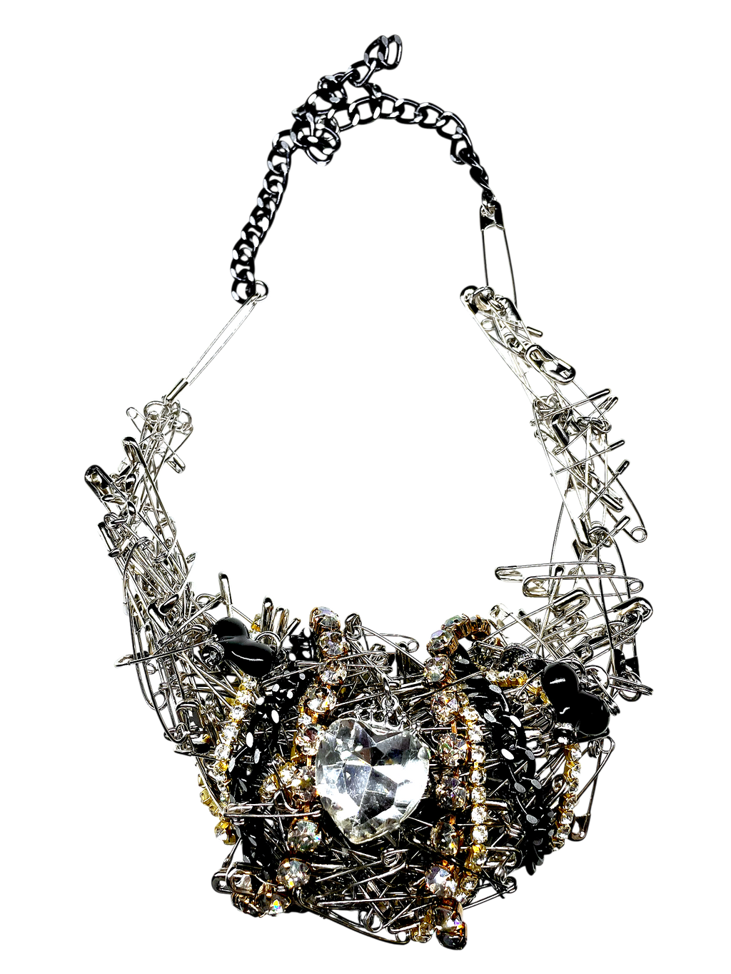 Real Safety Pin Necklace image 0