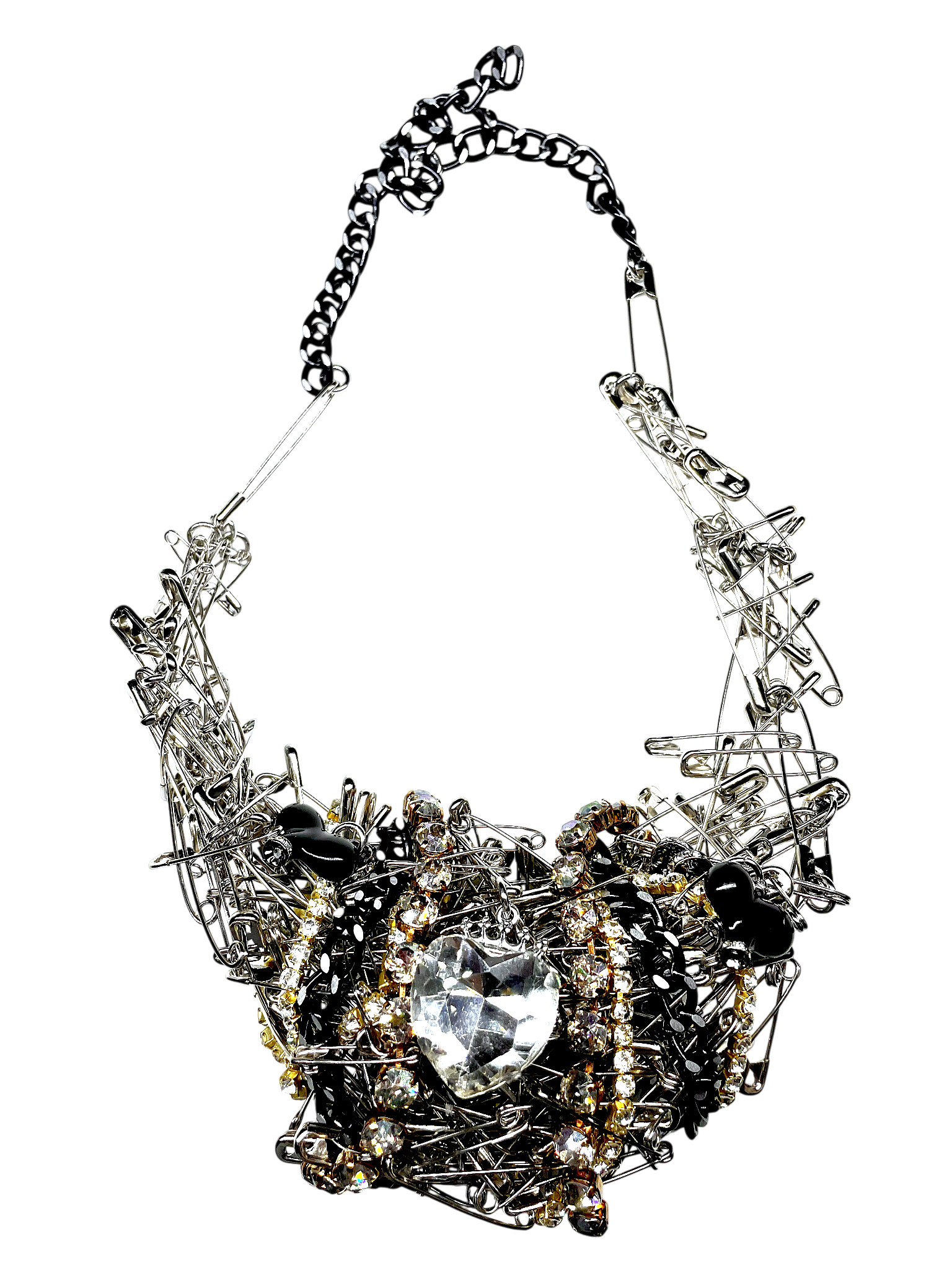 Real Safety Pin Necklace image 0