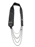 Upcycled Polka Dot Tie Necklace image 0