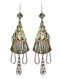 Silver and Gold Fan Earrings image 0