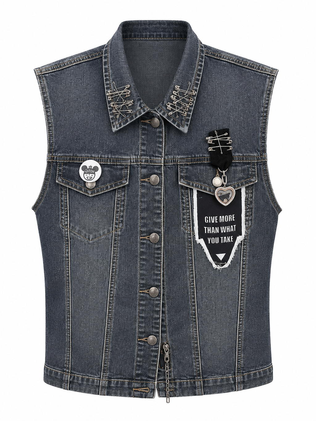 Upcycled Jean Vest