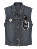 Upcycled Jean Vest