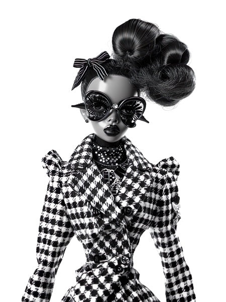 8x10 Vauje Black Barbie Art Print  3