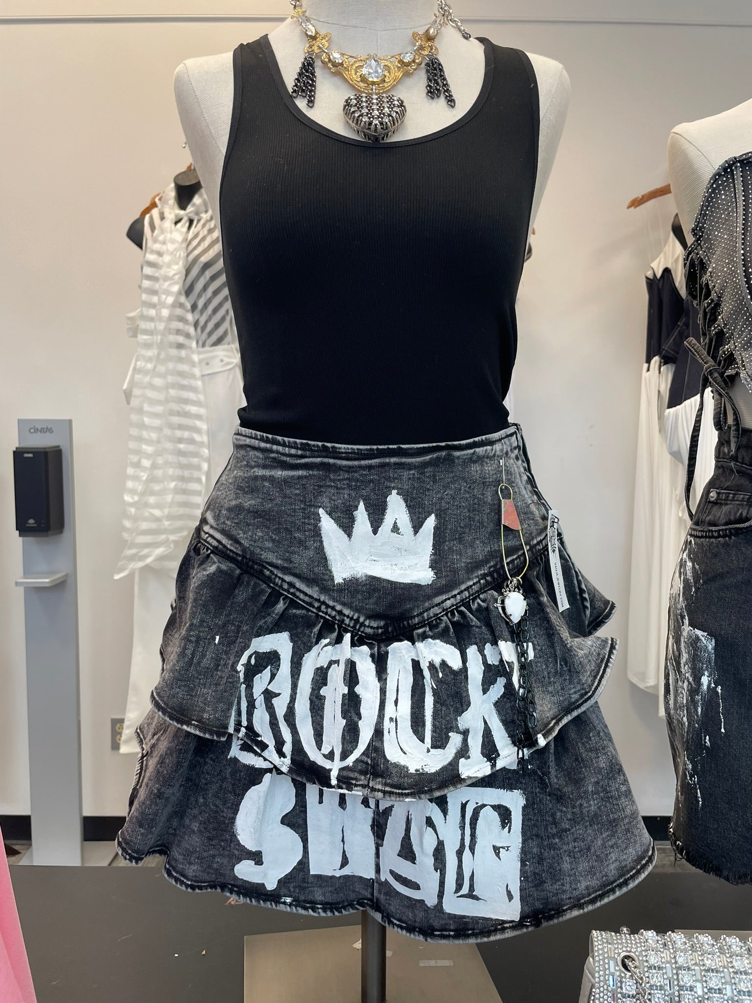 Rock Star Ruffle Denim Skirt
