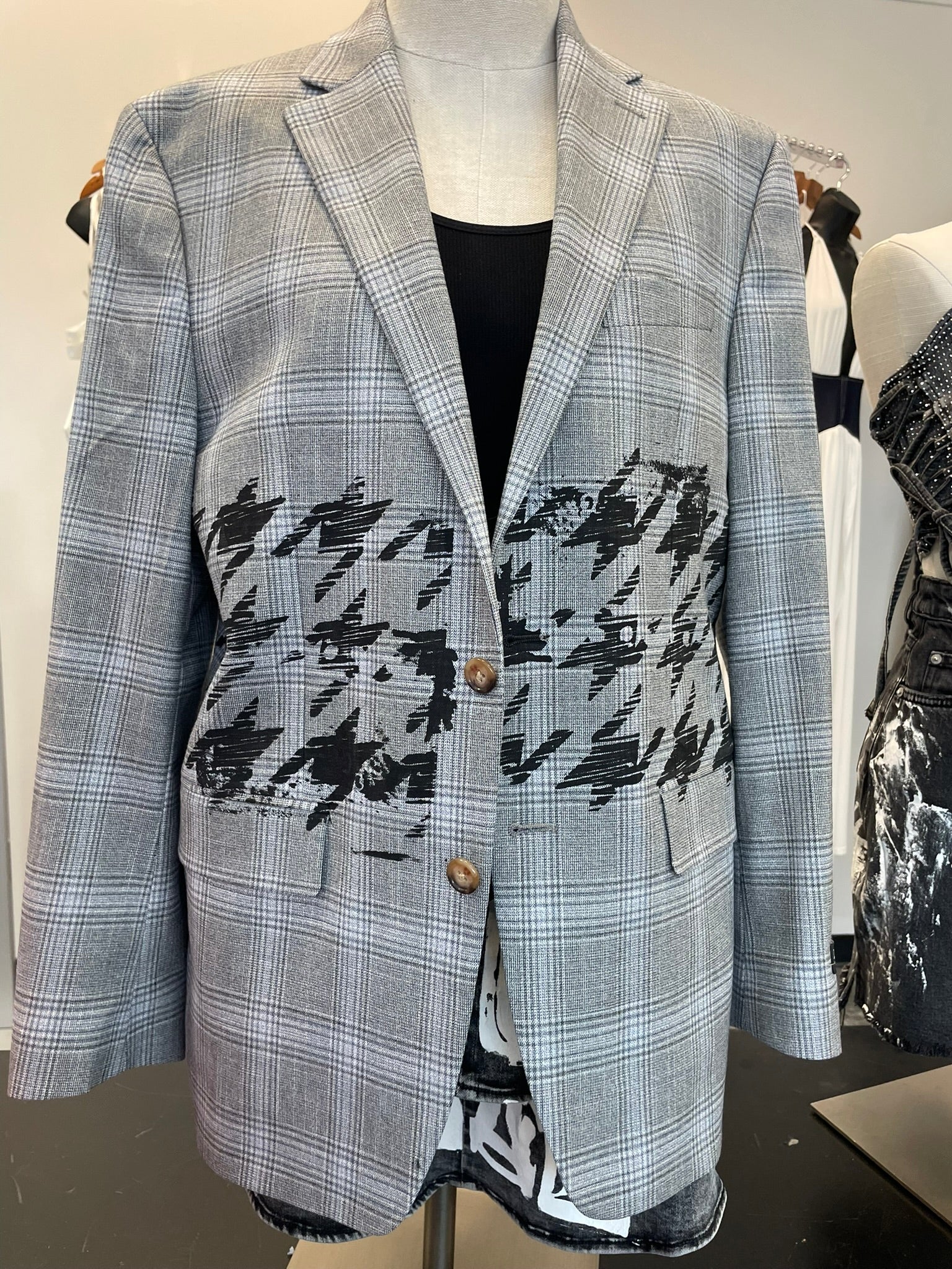 Houndstooth Rock Star Blazer