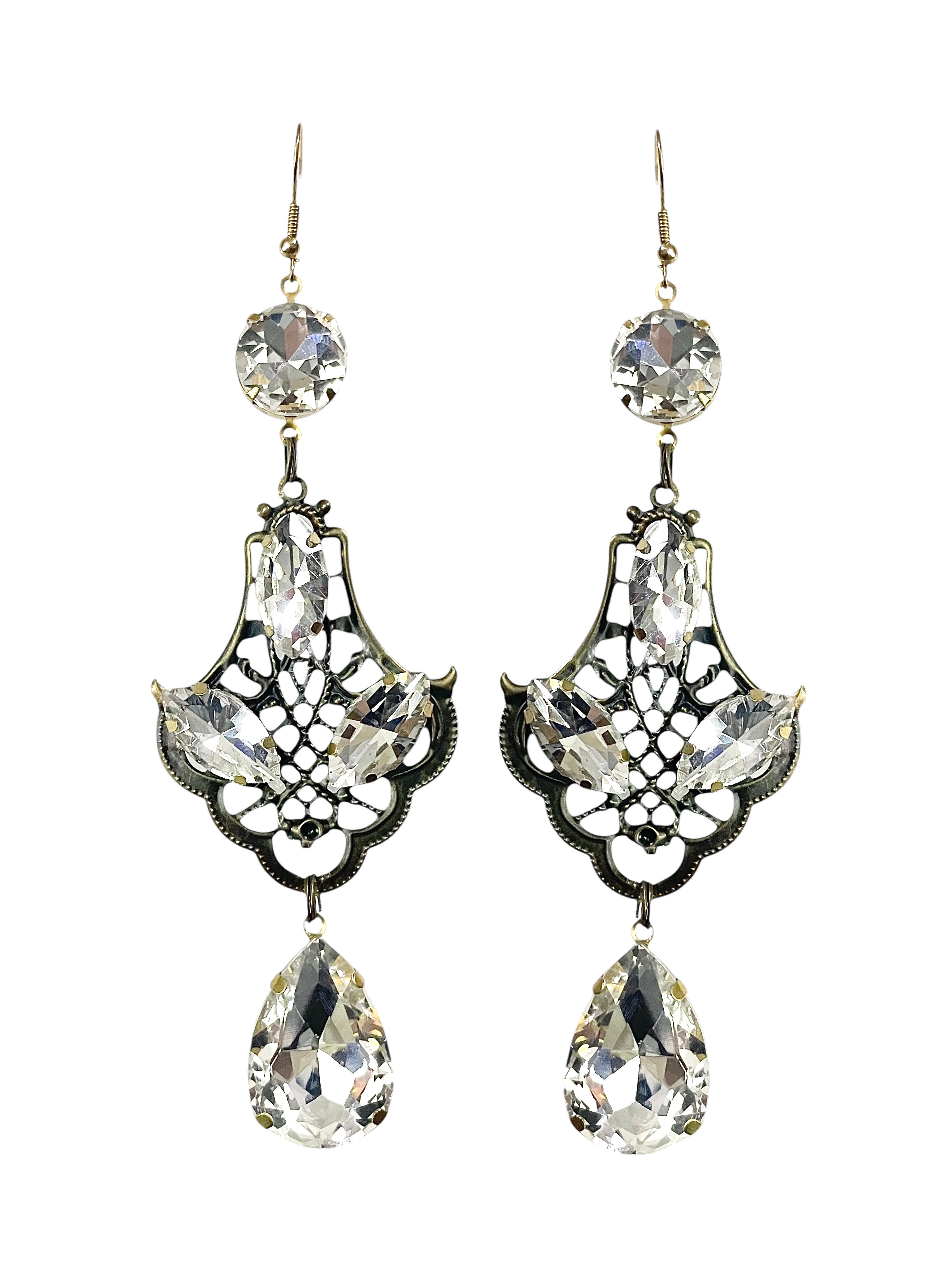Rhinestone Chandelier Earrings