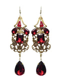 Red Shield Earrings