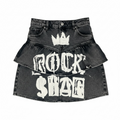 Rock Star Ruffle Denim Skirt