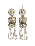 Gold Angel Shield Earrings image 0