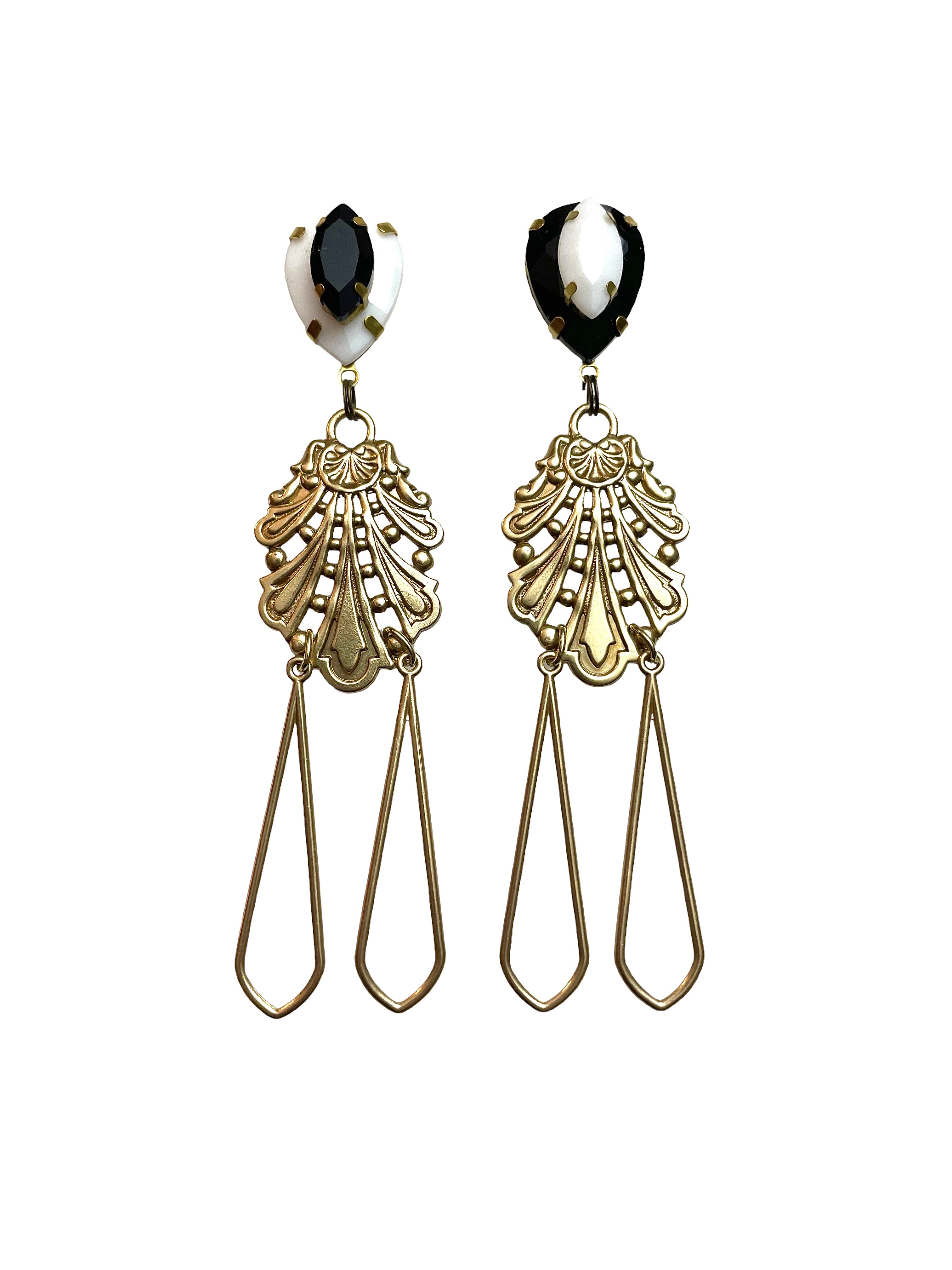 Black and White Opposite Earrings image 0