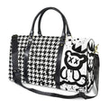Houndstooth and Bear Duffle Travel Bag image 0
