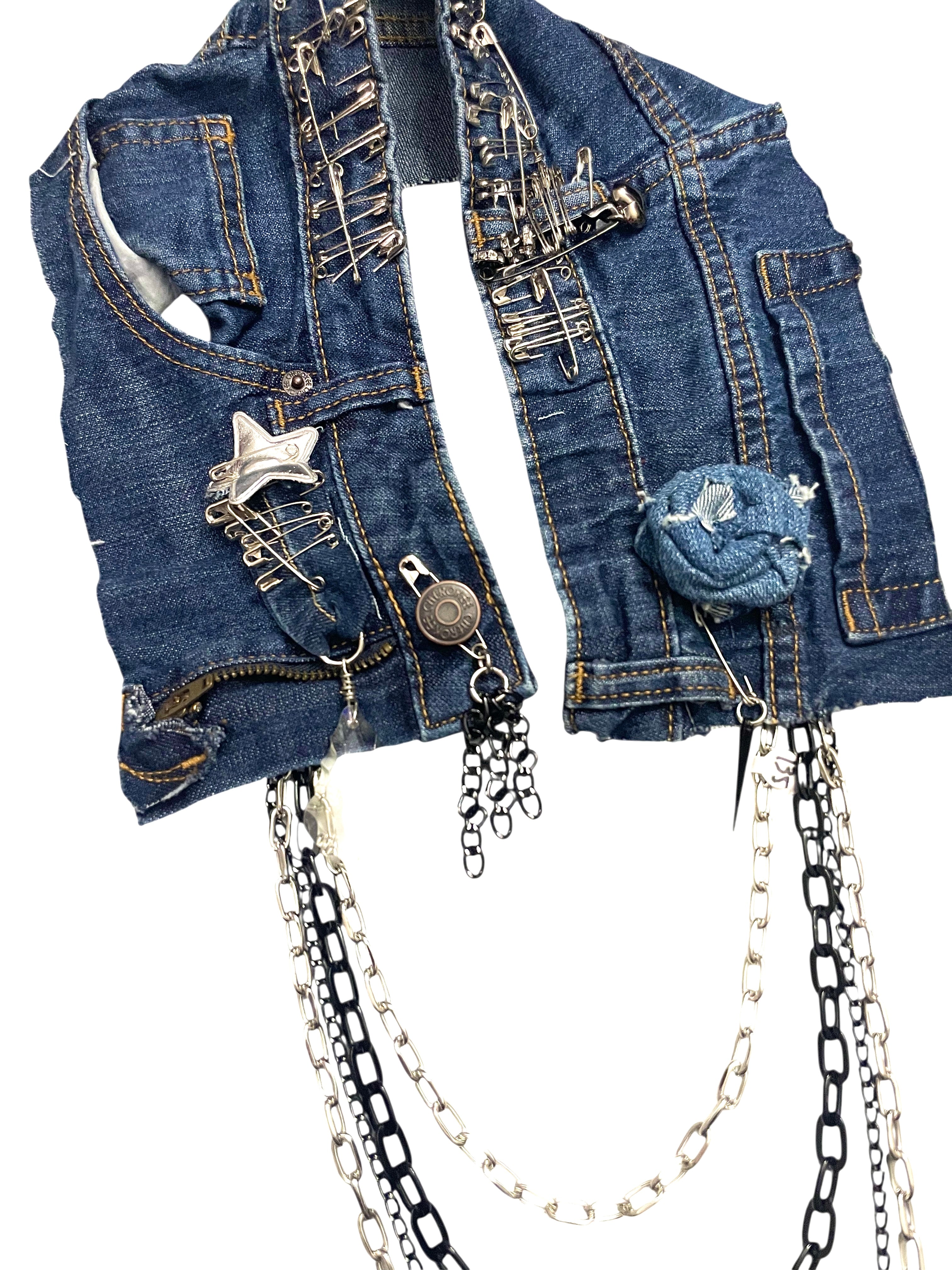 Upcycled Jean Necklace image 1