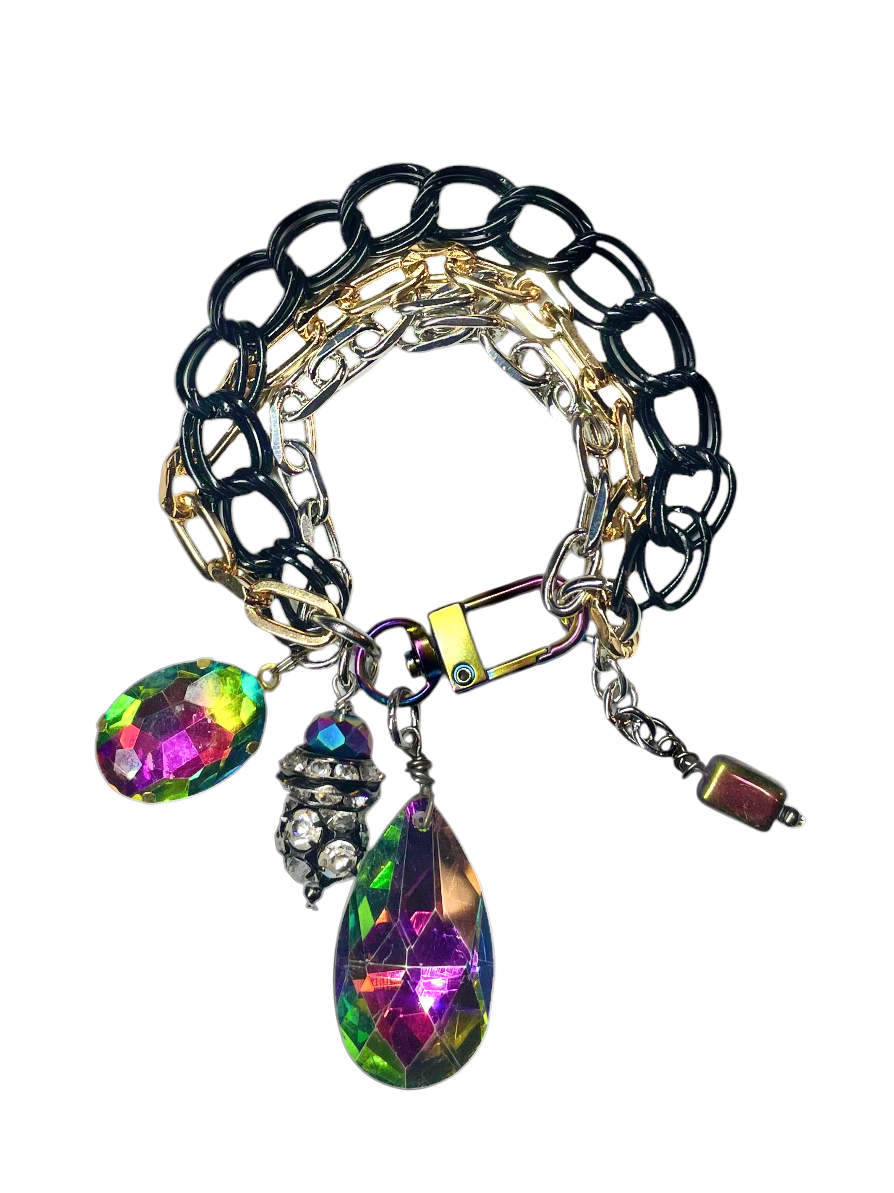 Rainbow Iridescent Chain Bracelet image 0