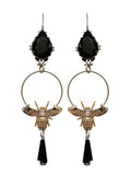 Long Bee Drop Earrings image 0
