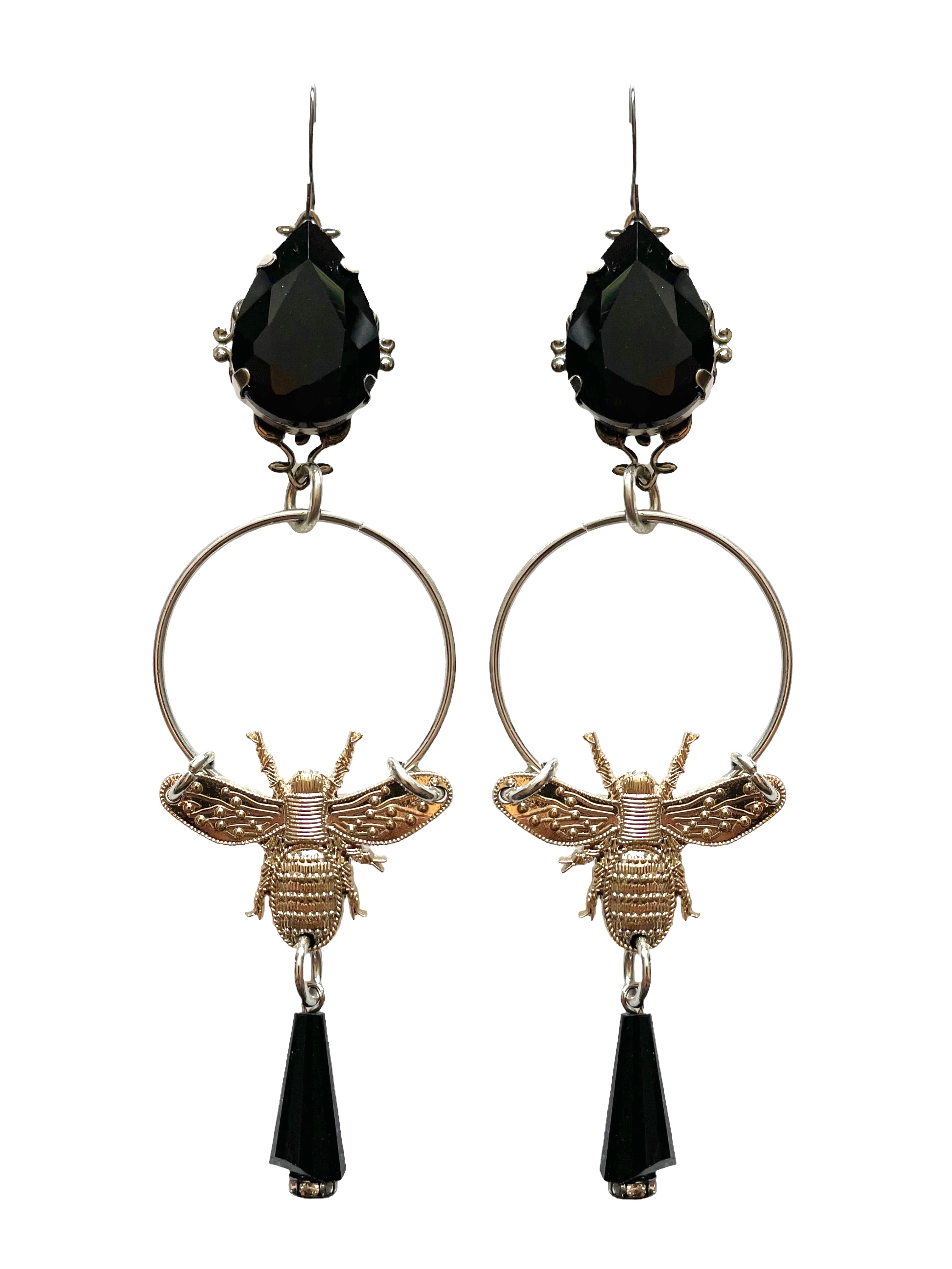 Long Bee Drop Earrings image 0