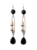 Faux Pearl Safety Pin Earrings image 0