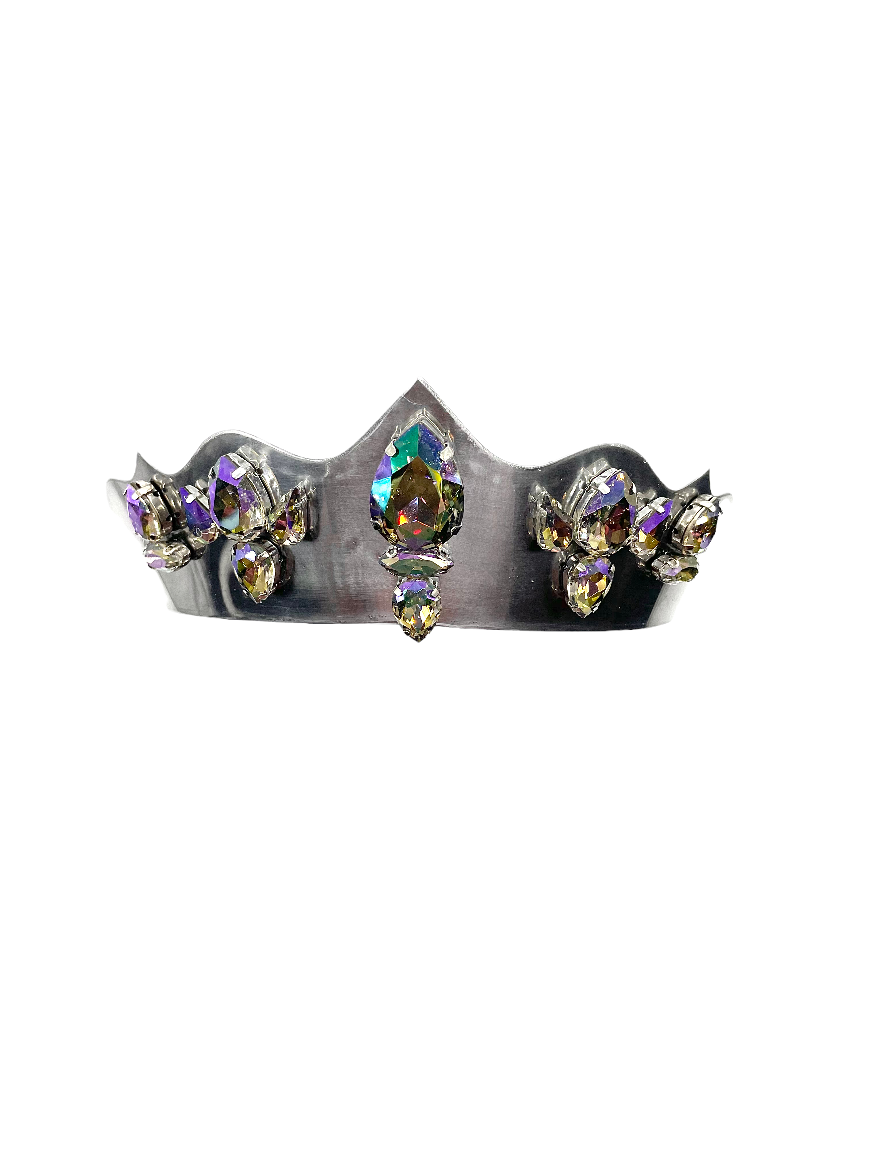 Silver Hand Cut Tiara Crown image 0