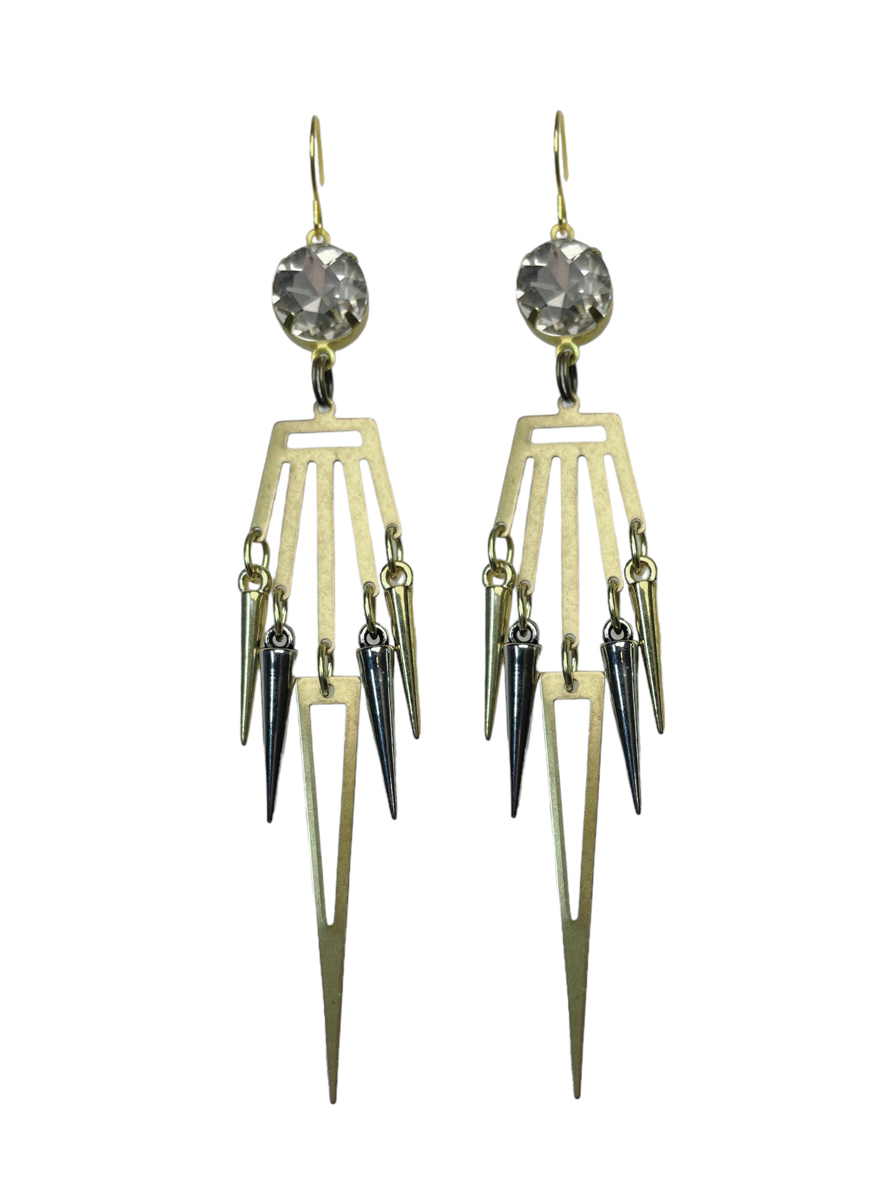 Spiked Long Dangle Earrings image 0