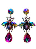 Queen Bee Rainbow Iridescent Earrings image 0