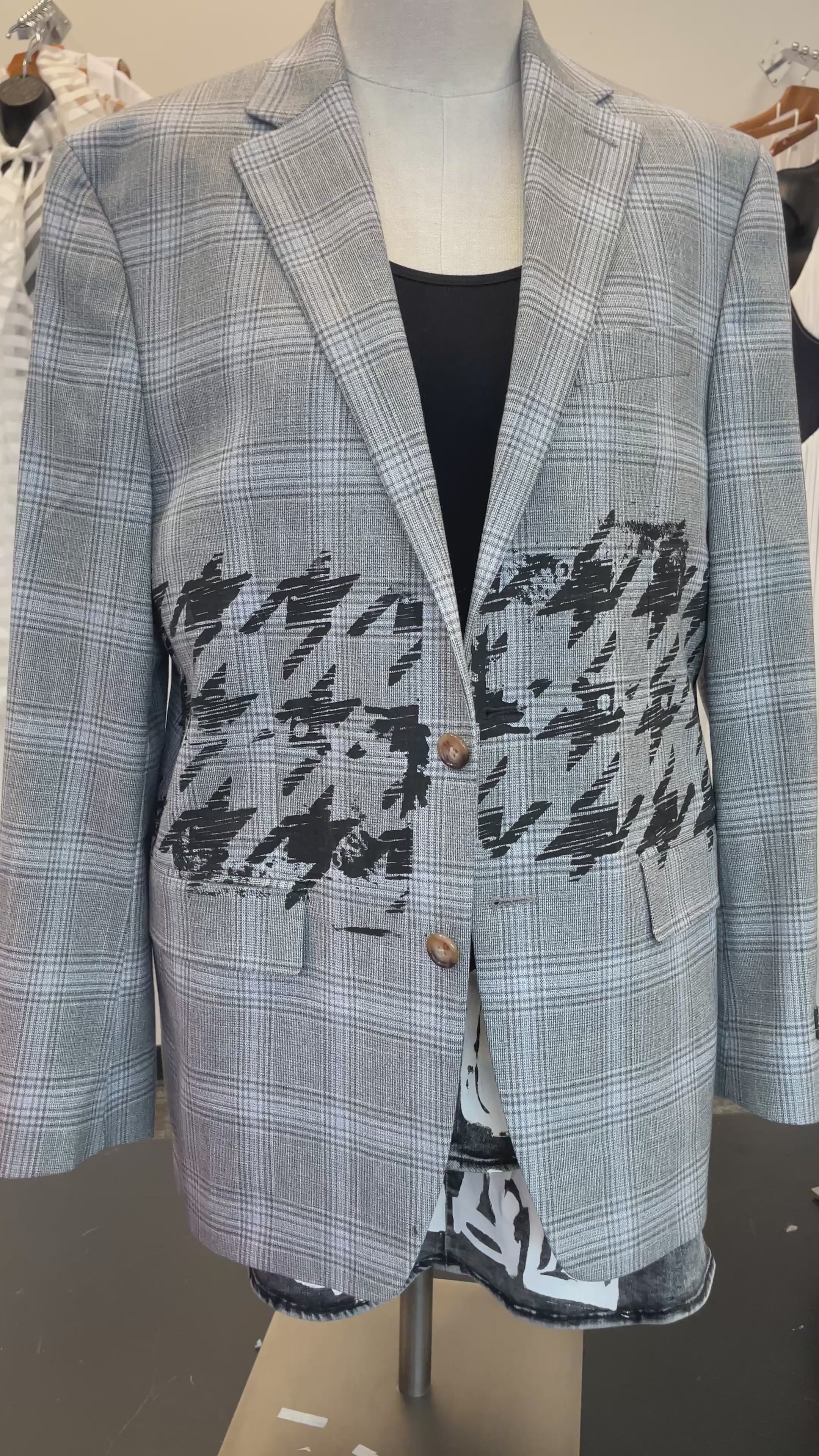 Houndstooth Rock Star Blazer